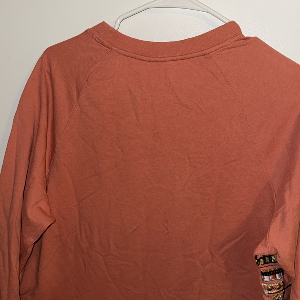 Anthropologie Pink Embellished Crewneck Sweater - Picture 13 of 13